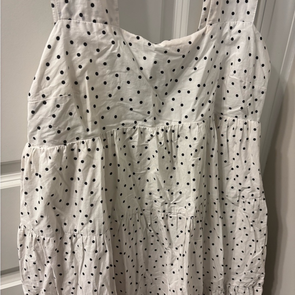 Helena Squareneck Midi Dress - Polka Dots - Picture 4 of 7